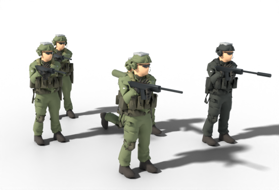 Soldiers taking aim
